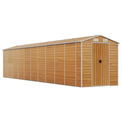 Capanno Giardino Marrone Chiaro 191x895x198cm Acciaio Zincato - homemem39