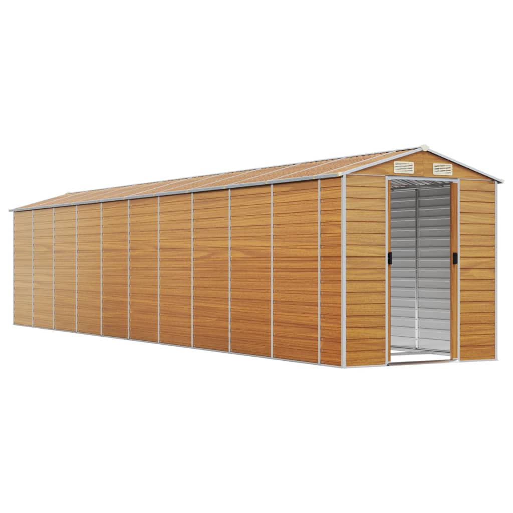 Capanno Giardino Marrone Chiaro 191x895x198cm Acciaio Zincato - homemem39
