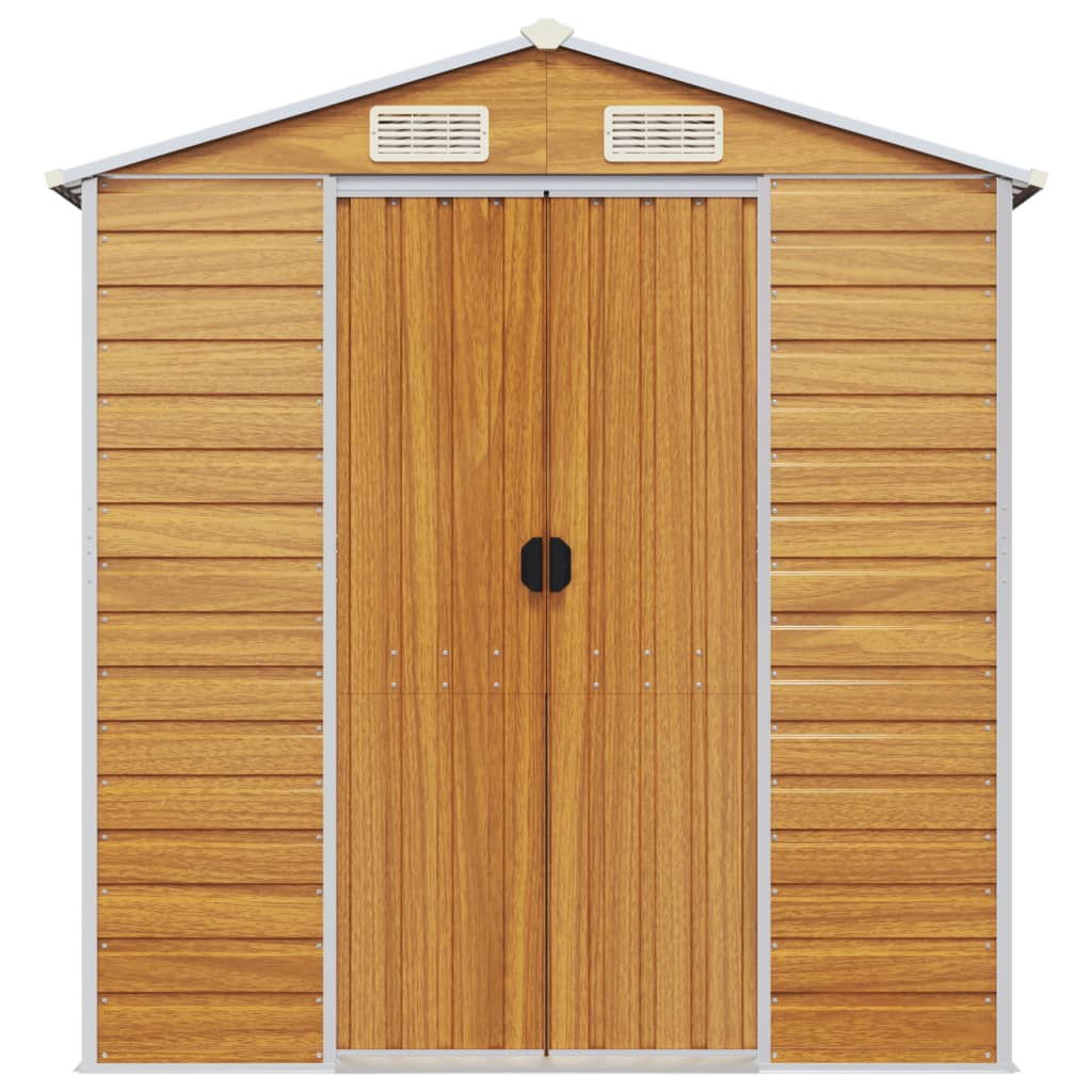 Capanno Giardino Marrone Chiaro 191x895x198cm Acciaio Zincato - homemem39