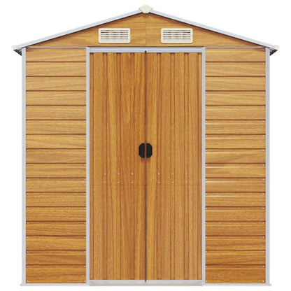 Capanno Giardino Marrone Chiaro 191x895x198cm Acciaio Zincato - homemem39
