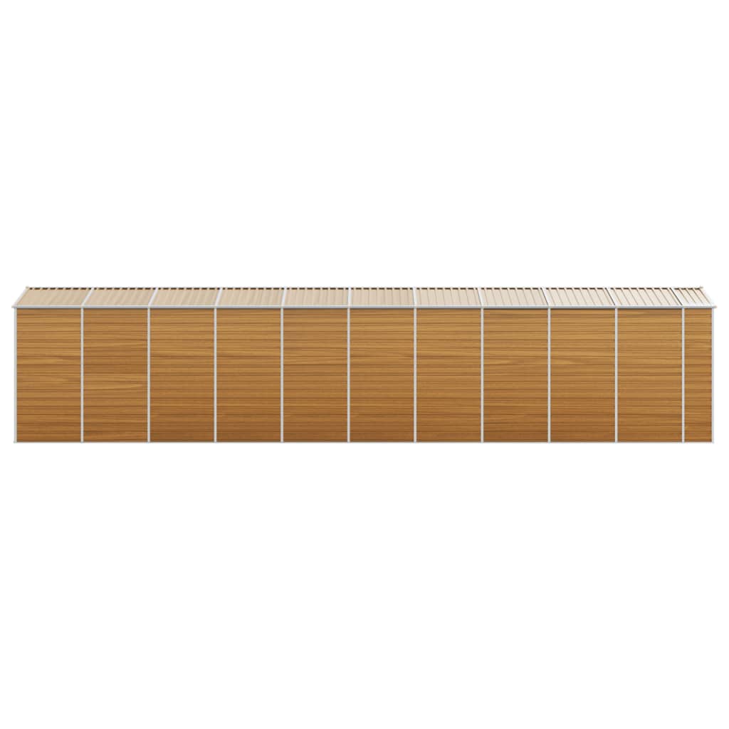 Capanno Giardino Marrone Chiaro 191x895x198cm Acciaio Zincato - homemem39