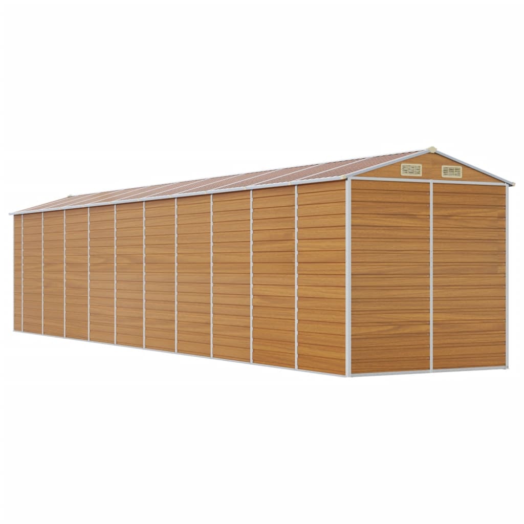 Capanno Giardino Marrone Chiaro 191x895x198cm Acciaio Zincato - homemem39