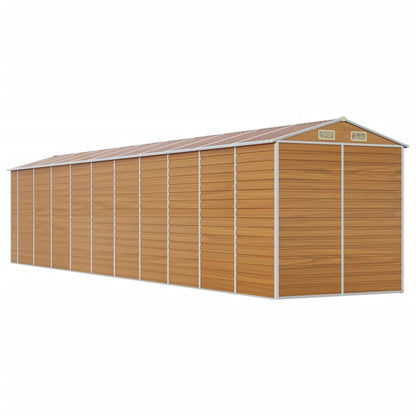 Capanno Giardino Marrone Chiaro 191x895x198cm Acciaio Zincato - homemem39