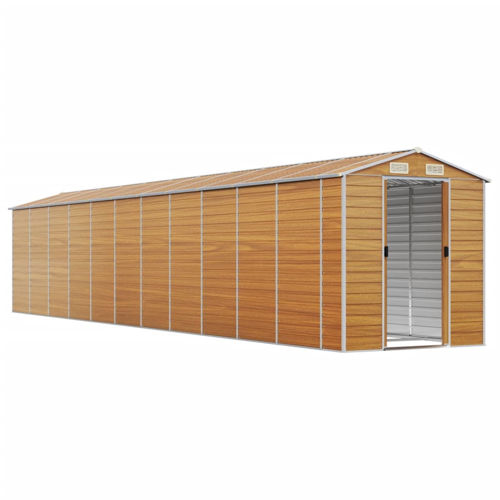 Capanno Giardino Marrone Chiaro 191x980x198cm Acciaio Zincato - homemem39