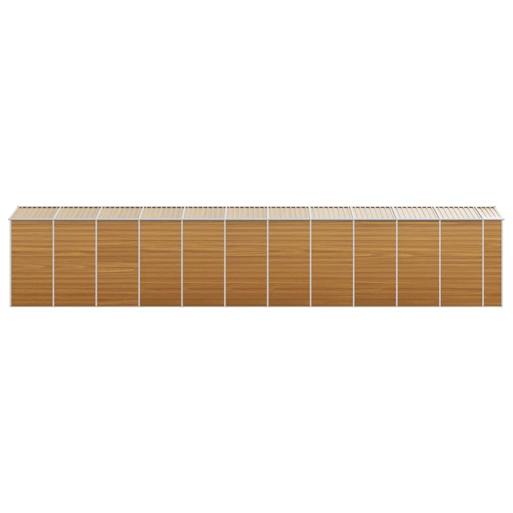 Capanno Giardino Marrone Chiaro 191x980x198cm Acciaio Zincato - homemem39