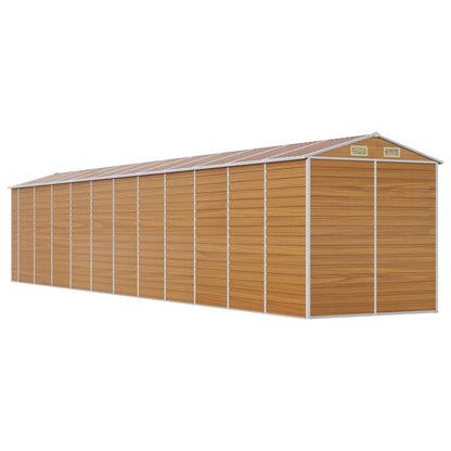 Capanno Giardino Marrone Chiaro 191x980x198cm Acciaio Zincato - homemem39