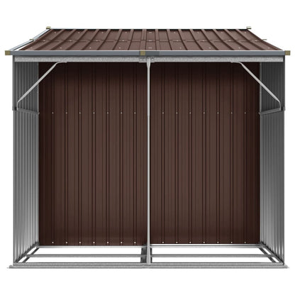Capanno da Giardino Marrone 277x192,5x179 cm in Acciaio Zincato - homemem39