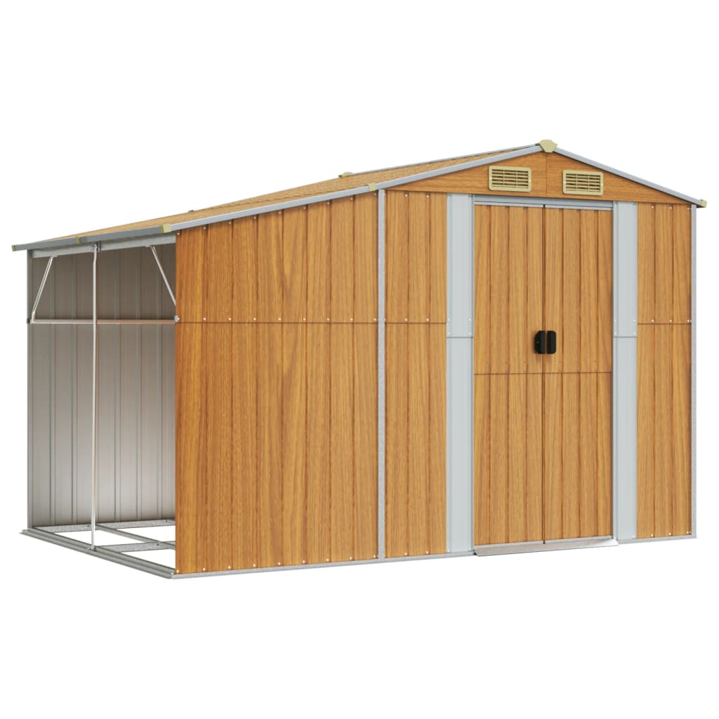 Capanno Giardino Marrone Chiaro 277x192,5x179cm Acciaio Zincato - homemem39