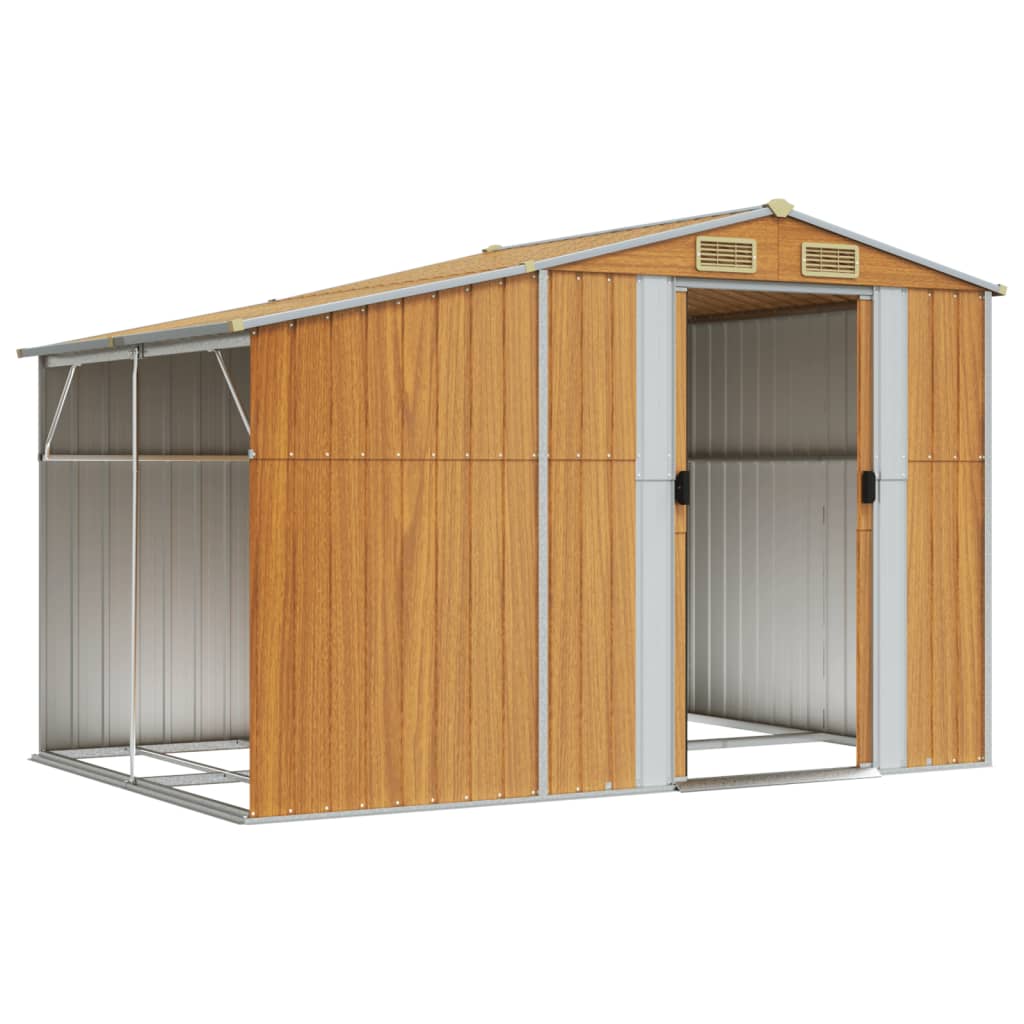 Capanno Giardino Marrone Chiaro 277x192,5x179cm Acciaio Zincato - homemem39