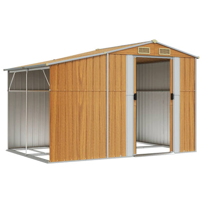 Capanno Giardino Marrone Chiaro 277x192,5x179cm Acciaio Zincato - homemem39