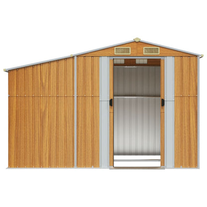Capanno Giardino Marrone Chiaro 277x192,5x179cm Acciaio Zincato - homemem39