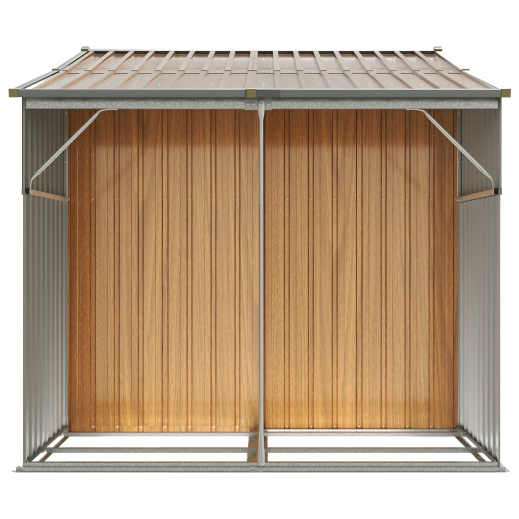 Capanno Giardino Marrone Chiaro 277x192,5x179cm Acciaio Zincato - homemem39