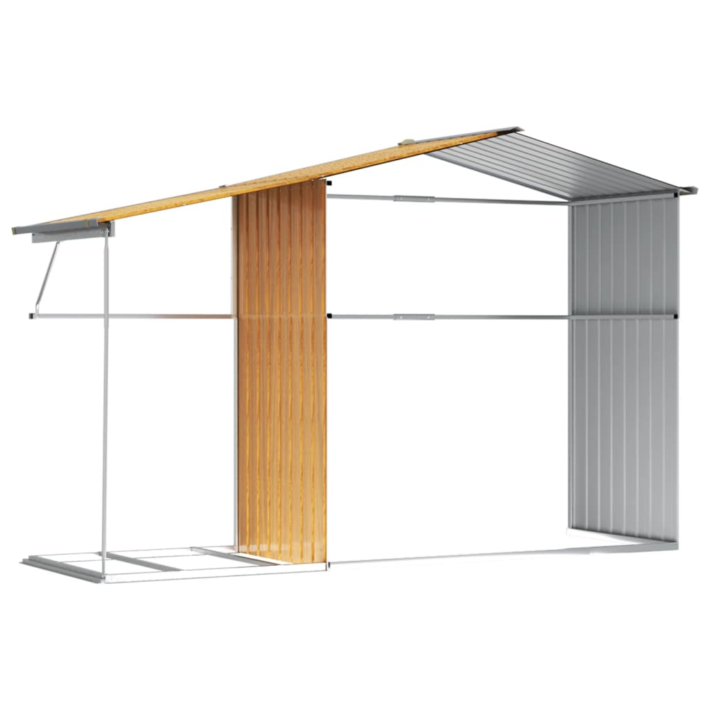 Capanno Giardino Marrone Chiaro 277x192,5x179cm Acciaio Zincato - homemem39