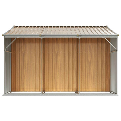 Capanno Giardino Marrone Chiaro 277x279x179 cm Acciaio Zincato - homemem39