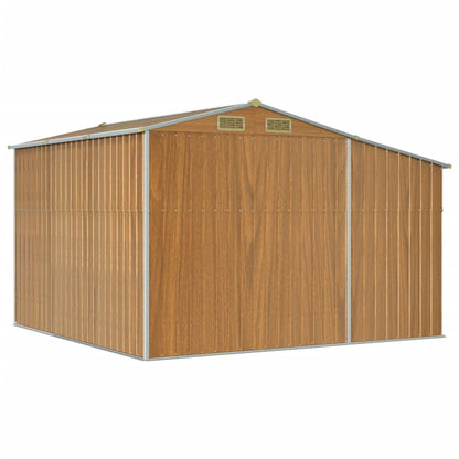 Capanno Giardino Marrone Chiaro 277x279x179 cm Acciaio Zincato - homemem39