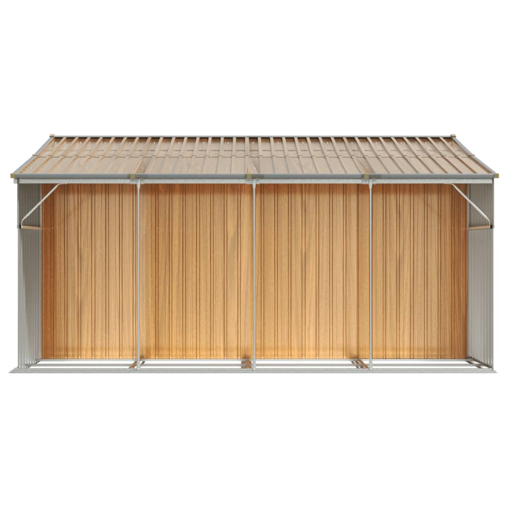 Capanno Giardino Marrone Chiaro 277x365,5x179cm Acciaio Zincato - homemem39