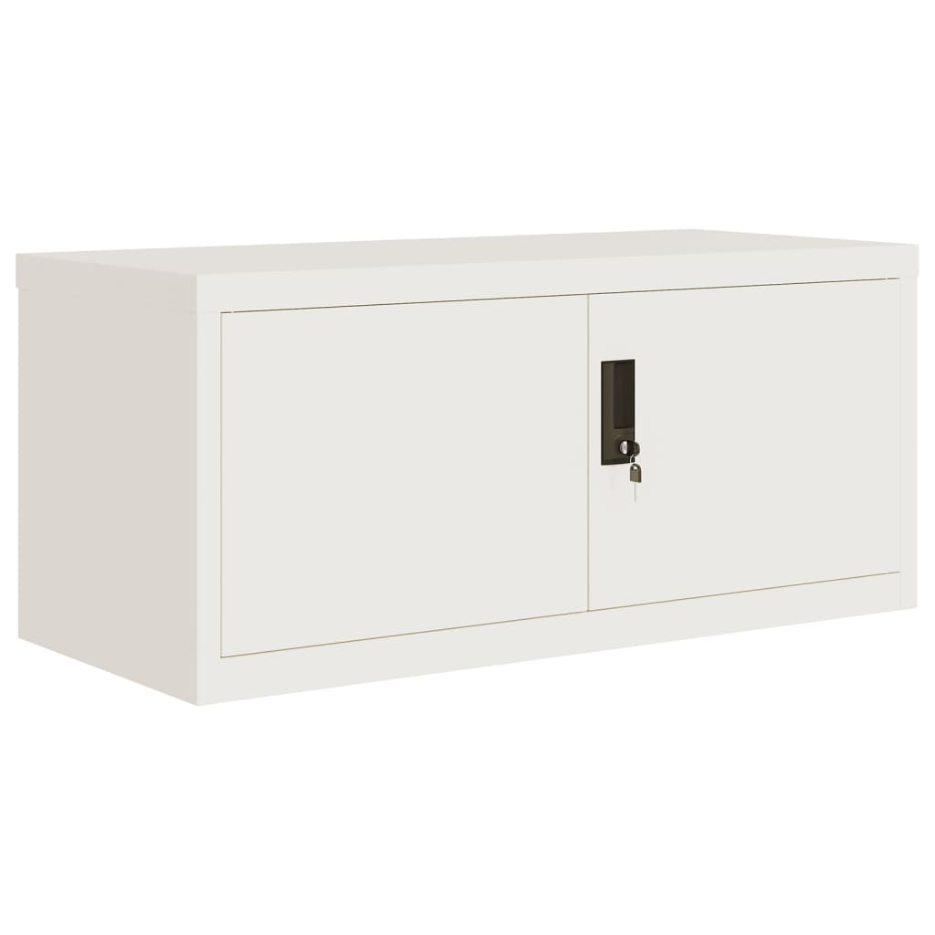 Armadio Classificatore Bianco 90x40x110 cm in Acciaio | homemem39