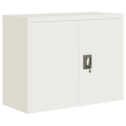 Armadio Classificatore Bianco 90x40x110 cm in Acciaio | homemem39