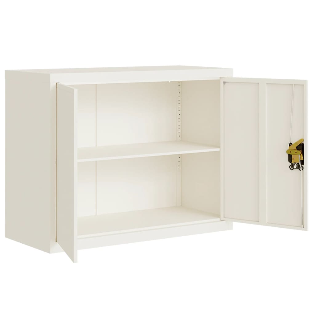 Armadio Classificatore Bianco 90x40x110 cm in Acciaio | homemem39