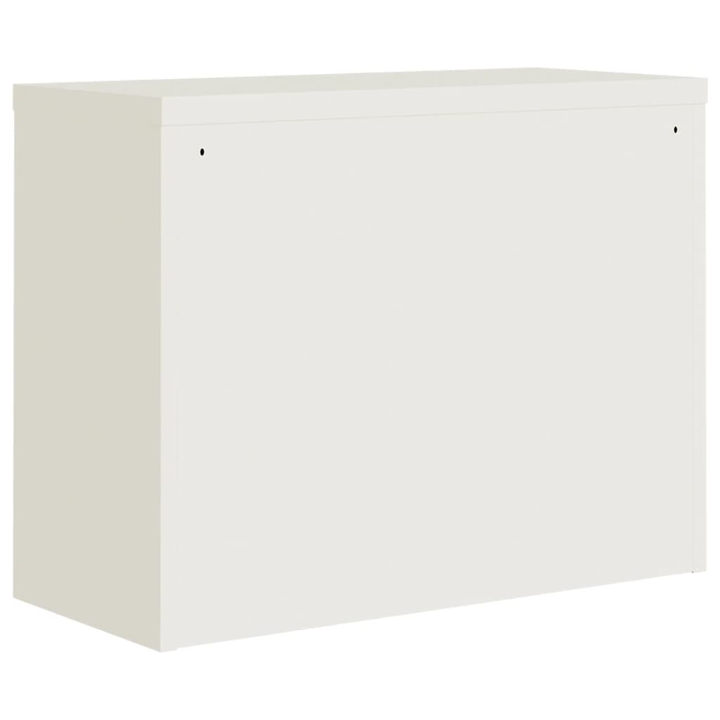Armadio Classificatore Bianco 90x40x110 cm in Acciaio | homemem39