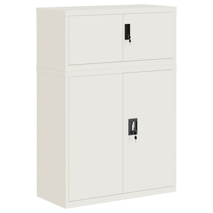 Armadio Classificatore Bianco 90x40x130 cm in Acciaio | homemem39