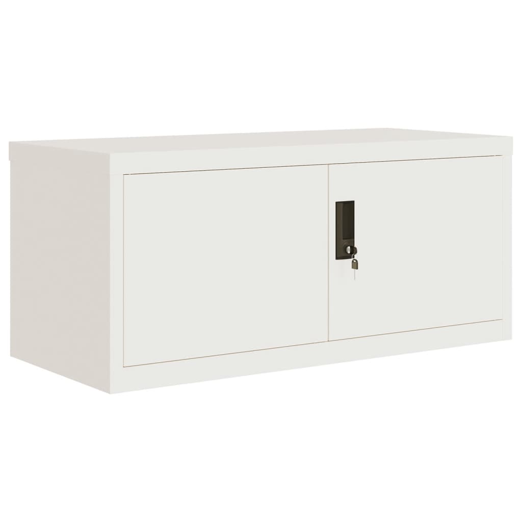 Armadio Classificatore Bianco 90x40x130 cm in Acciaio | homemem39