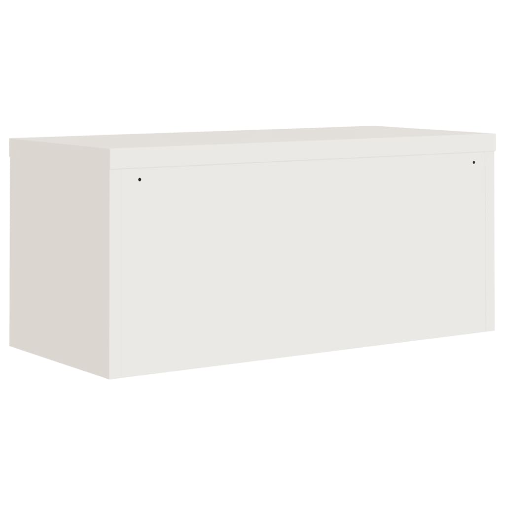 Armadio Classificatore Bianco 90x40x130 cm in Acciaio | homemem39