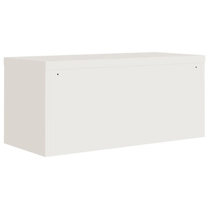 Armadio Classificatore Bianco 90x40x130 cm in Acciaio | homemem39