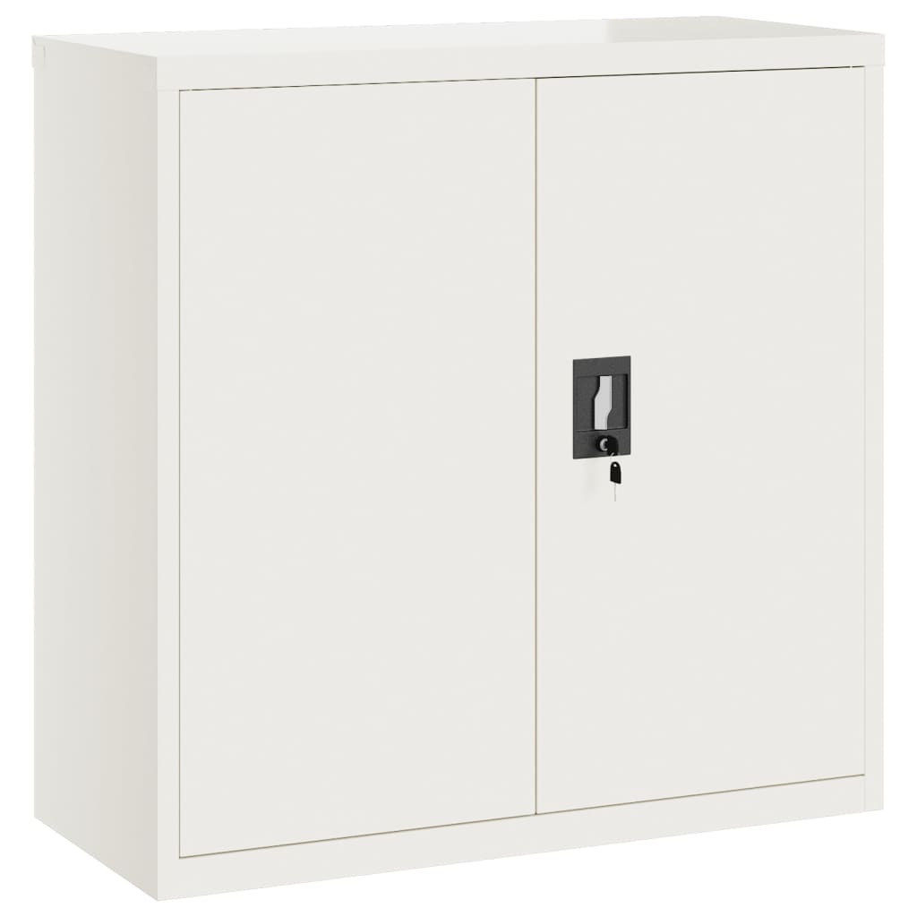 Armadio Classificatore Bianco 90x40x130 cm in Acciaio | homemem39