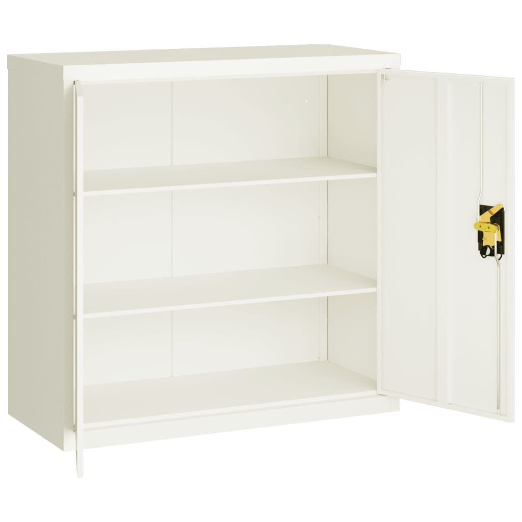 Armadio Classificatore Bianco 90x40x130 cm in Acciaio | homemem39