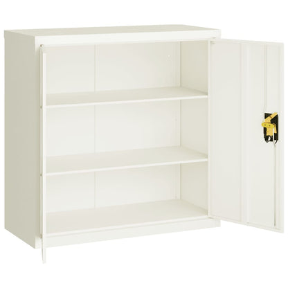Armadio Classificatore Bianco 90x40x130 cm in Acciaio | homemem39