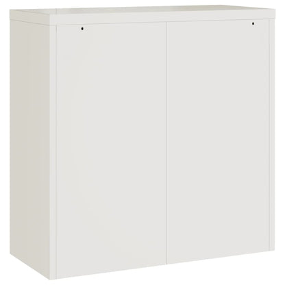 Armadio Classificatore Bianco 90x40x130 cm in Acciaio | homemem39