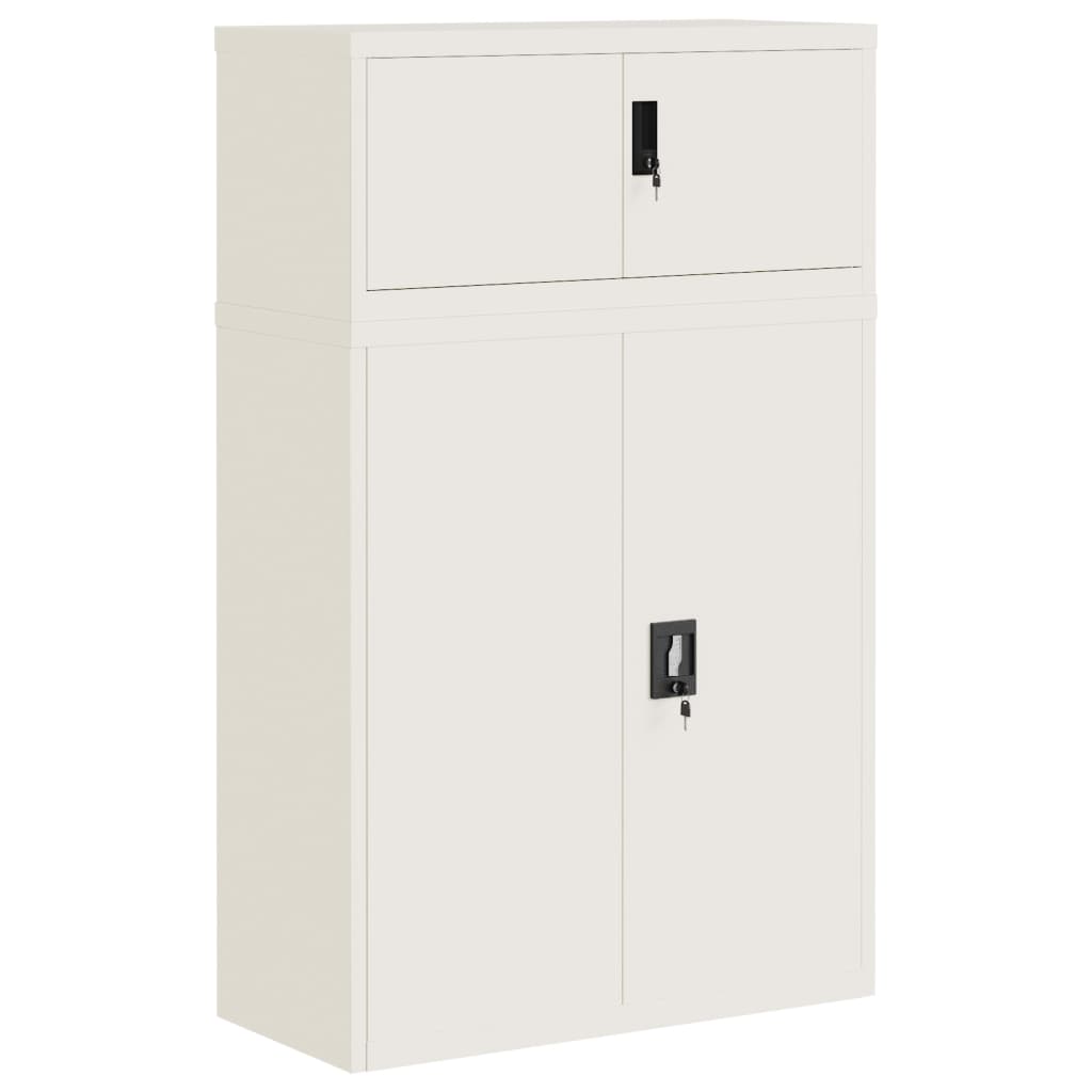 Armadio Classificatore Bianco 90x40x145 cm in Acciaio | homemem39