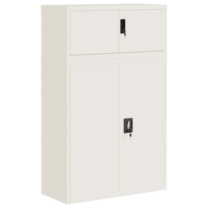 Armadio Classificatore Bianco 90x40x145 cm in Acciaio | homemem39