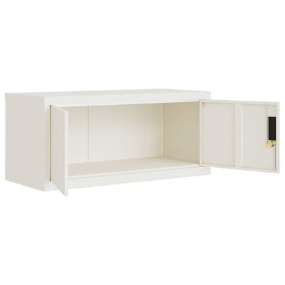 Armadio Classificatore Bianco 90x40x145 cm in Acciaio | homemem39