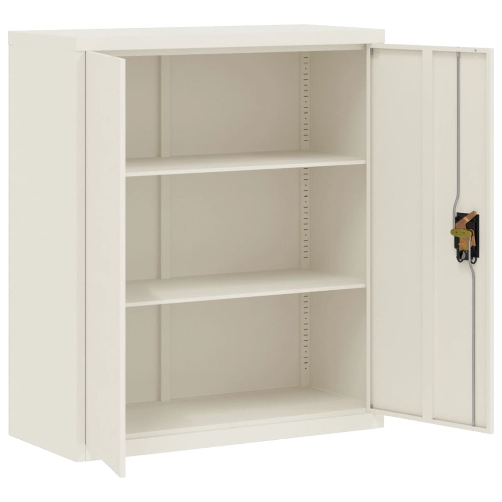 Armadio Classificatore Bianco 90x40x145 cm in Acciaio | homemem39