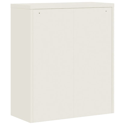 Armadio Classificatore Bianco 90x40x145 cm in Acciaio | homemem39