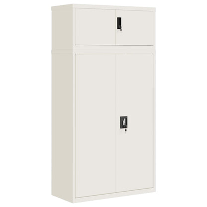 Armadio Classificatore Bianco 90x40x180 cm in Acciaio | homemem39