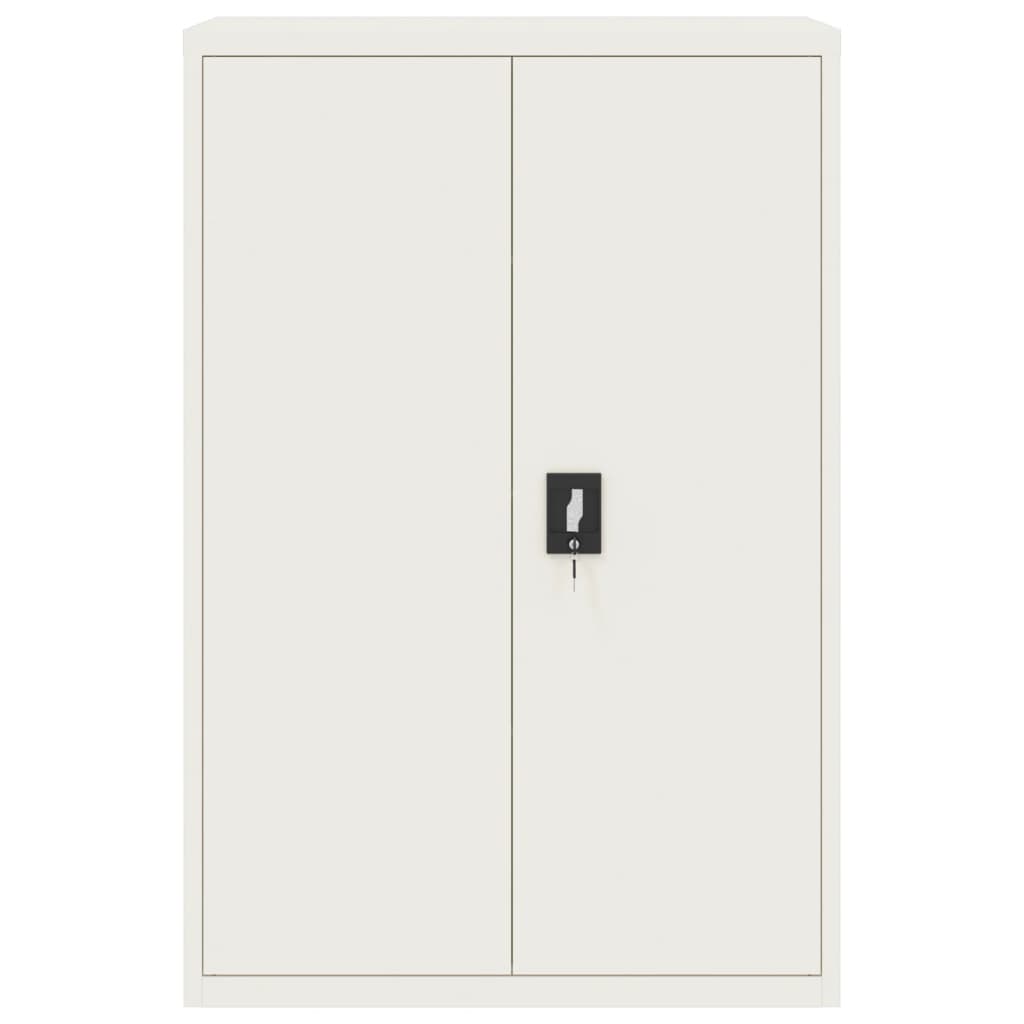 Armadio Classificatore Bianco 90x40x180 cm in Acciaio | homemem39
