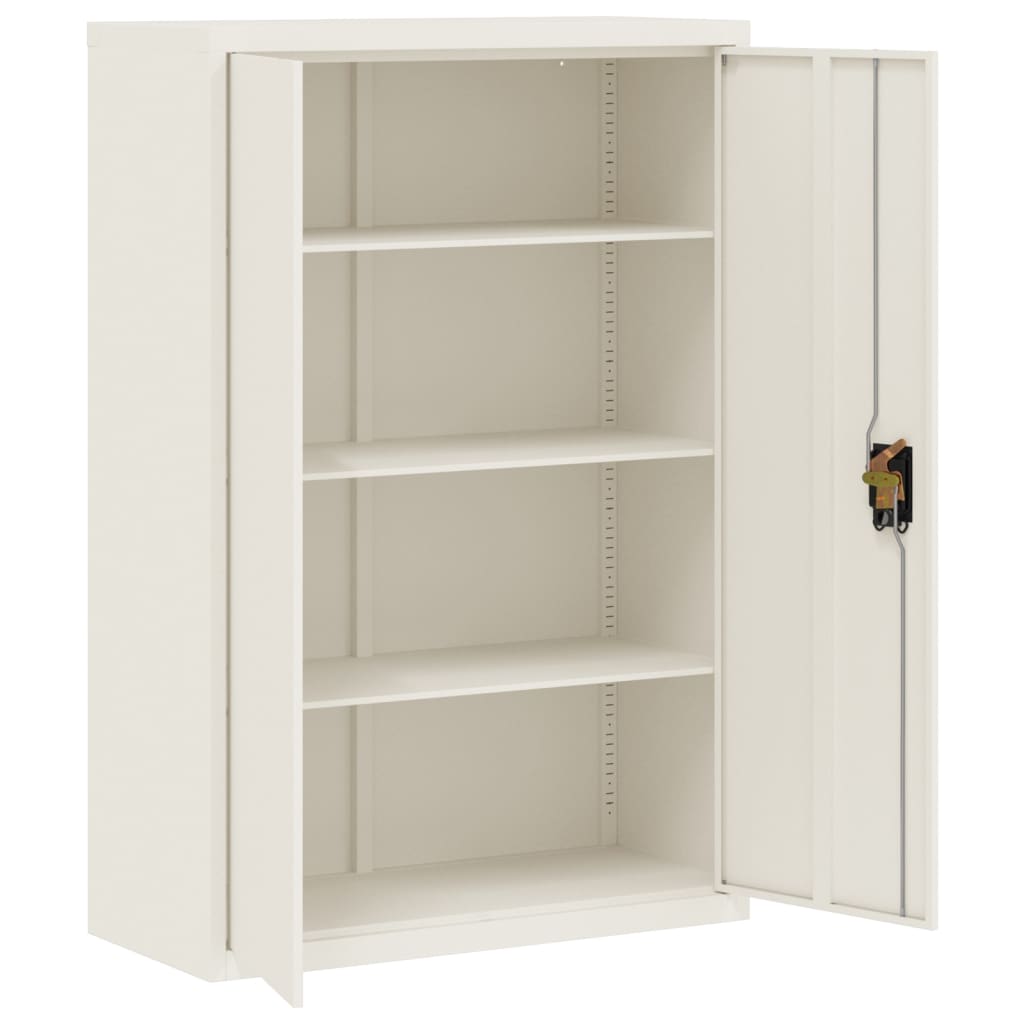 Armadio Classificatore Bianco 90x40x180 cm in Acciaio | homemem39