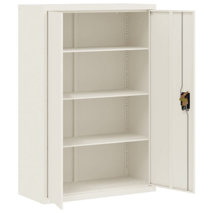 Armadio Classificatore Bianco 90x40x180 cm in Acciaio | homemem39
