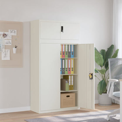 Armadio Classificatore Bianco 90x40x180 cm in Acciaio | homemem39