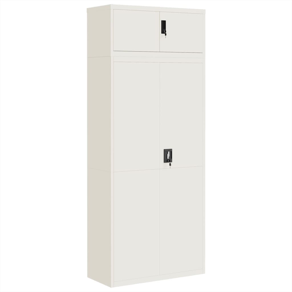 Armadio Classificatore Bianco 90x40x220 cm in Acciaio | homemem39