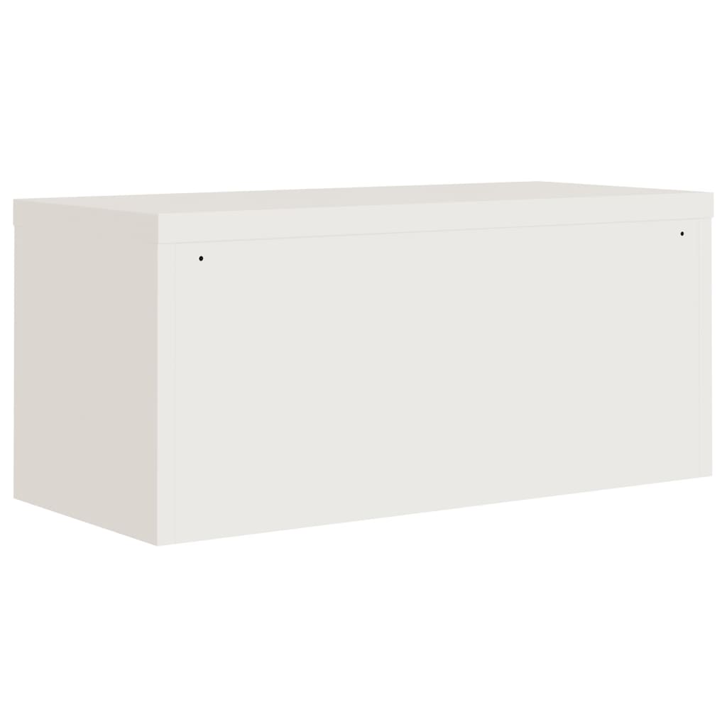 Armadio Classificatore Bianco 90x40x220 cm in Acciaio | homemem39
