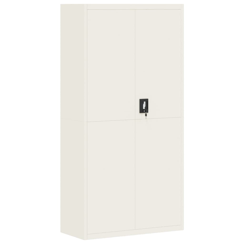 Armadio Classificatore Bianco 90x40x220 cm in Acciaio | homemem39