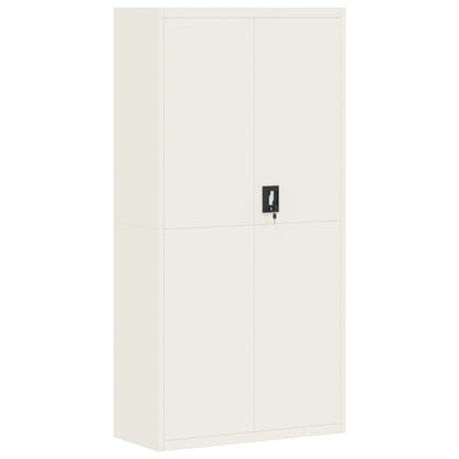Armadio Classificatore Bianco 90x40x220 cm in Acciaio | homemem39