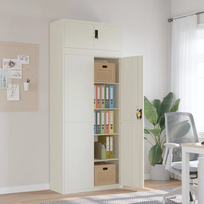 Armadio Classificatore Bianco 90x40x220 cm in Acciaio | homemem39