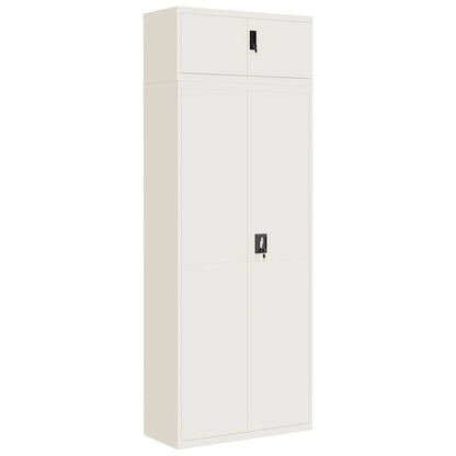 Armadio Classificatore Bianco 90x40x240 cm in Acciaio | homemem39