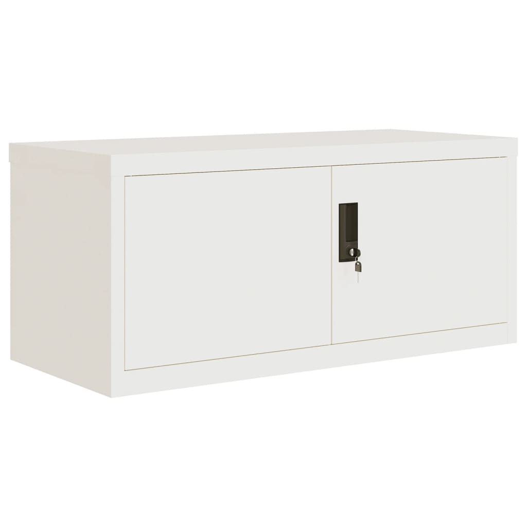 Armadio Classificatore Bianco 90x40x240 cm in Acciaio | homemem39