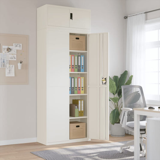 Armadio Classificatore Bianco 90x40x240 cm in Acciaio | homemem39